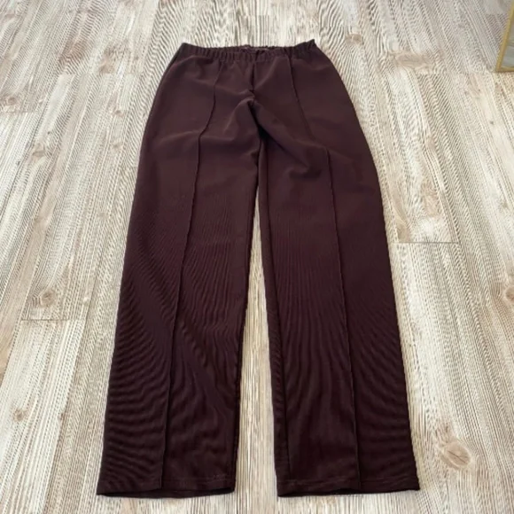 Women’s high rise brown straight leg pants size small - Picture 1 of 5